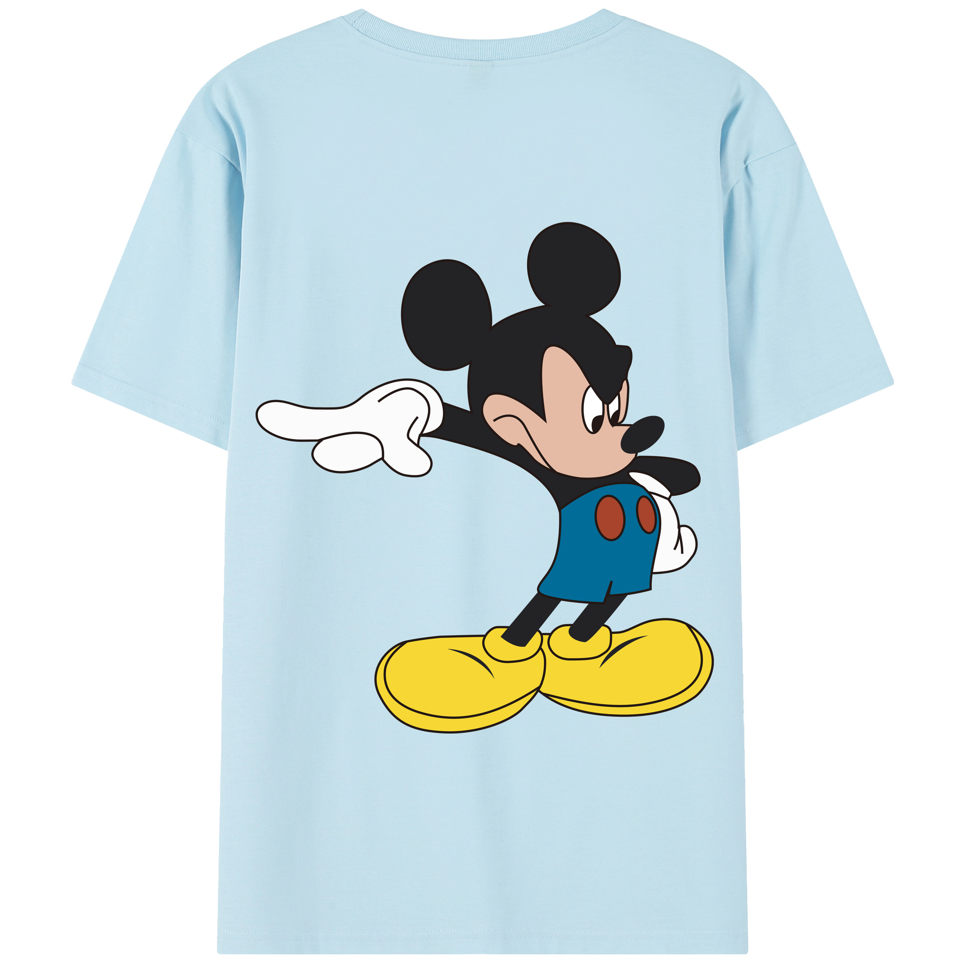 （画像用） ミッキーマウス Mickey Mouse 綿100％半袖Tシャツ（背面プリント）